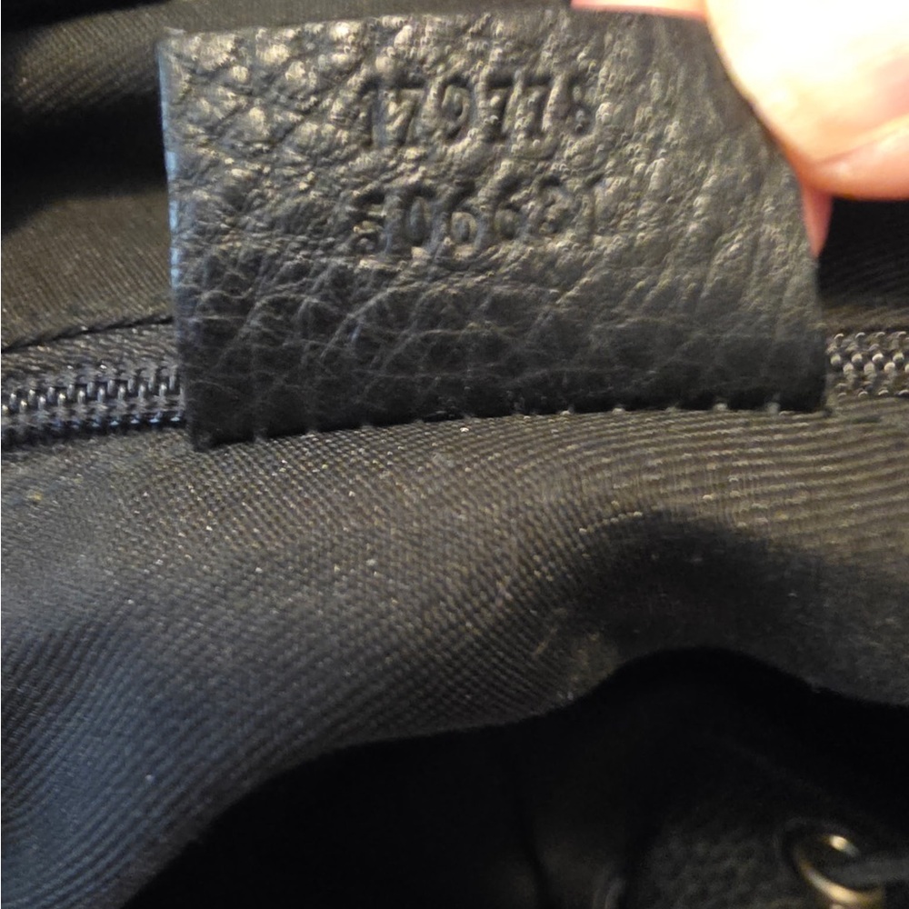 Authentic GUCCI black denim crescent shoulder bag - Picture 11 of 16